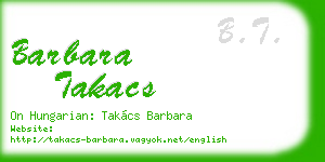 barbara takacs business card