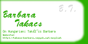 barbara takacs business card